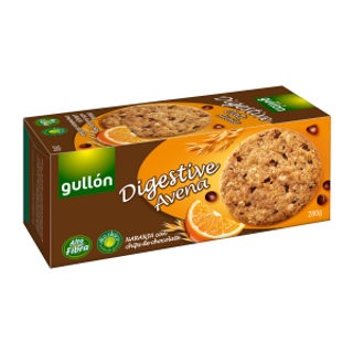 Digestive Avena Choco Naranja Gullon 280Gr.