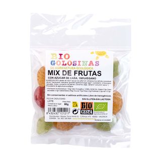 Golosinas bio Mix de frutas 80g Bio Cesta