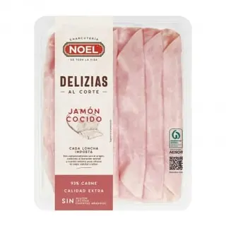 Jamón Cocido Extra En Lonchas Delizias Noel Sin Gluten Y Sin Lactosa 110 G