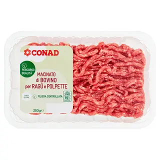 CONAD Percorso Qualità Macinato di Bovino per Ragù e Polpette 350 g - 8003170090873
