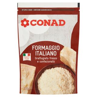 CONAD Formaggio Italiano Grattugiato fresco e confezionato 100 g - 8003170085497