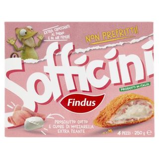 Sofficini Findus 4 Sofficini Prosciutto Cotto Più Mozzarella 250 G - 149127