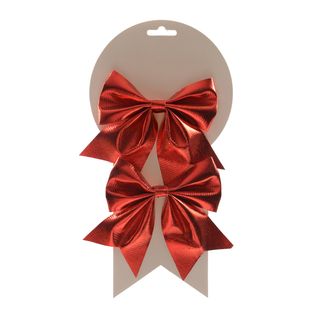 Set 2 fiocchi natalizi rossi - 12x15 cm