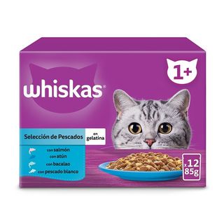 Whiskas Selección Pescados Gelatina en Bolsita para Gatos Adultos - Multipack