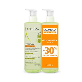 Exomega Control Gel Limpiador 2 Undiades X 500 Ml Aderma (3282779425476)