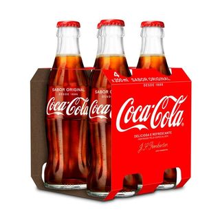 COCA COLA Refresco Cola Botella 200Ml, Pk-4