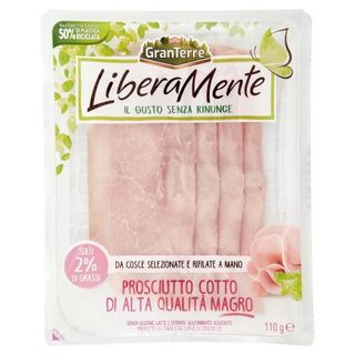 Granterre Liberamente Prosciutto Cotto Di Alta Qualità Magro 110 G
