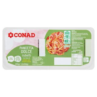 CONAD Pancetta Dolce cubetti 2 x 100 g - 8003170002340
