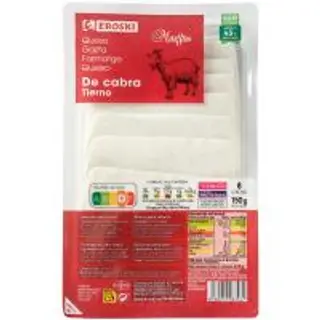 Queso De Cabra Tierno 8 Lonchas Eroski 150 Gr. (9801291)