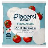 PIACERSI CONAD 3 Mozzarelle -50% di Grassi 3 x 125 g - 8003170078710