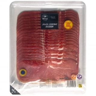 Jamón Serrano Reserva En Lonchas Carrefour El Mercado Sin Gluten Y Sin Lactosa 300 G