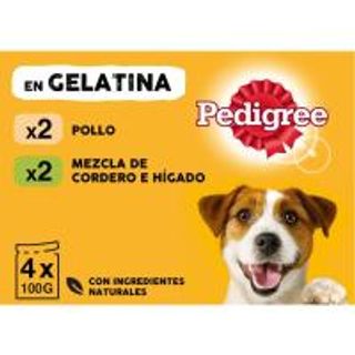 Alimento De Pollo-Cordero Para Perro Pedigree, Pack 4X100 G (19536648)