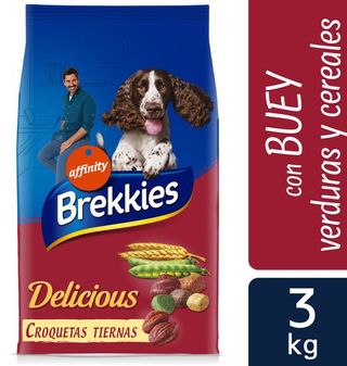 Comida Perro Brekkies Adulto Buey, Pollo, Cereales Y Verdura 3 Kg