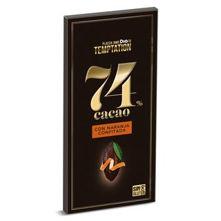 Chocolate Negro 74% Cacao Con Naranja Confitada Temptation De Dia 100 G