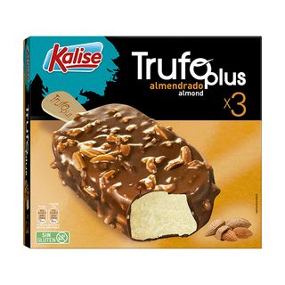 Kalise helado trufo plus almendrado pack 3 x 75 g