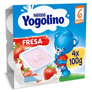 Postre Lacteo Fresa Nestlé Yogolino Pack 4 X 100 G