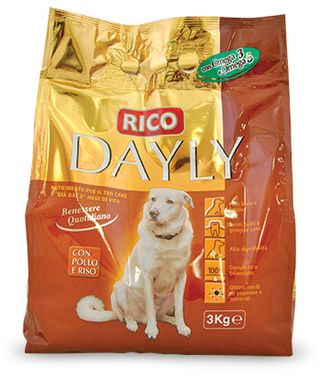 Dayly mangime completo per cane con pollo e riso