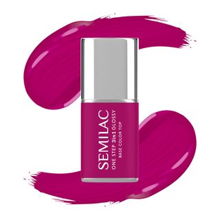 Semilac Lakier hybrydowy One Step Glossy, S595 Bright Purple
