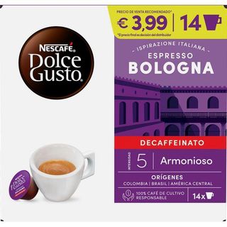 Café Espresso Descafeinado Bolonia Dolce Gusto, Caja 14 Uds (26445247)