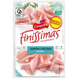Jamon Cocido Lonchas Finas Campofrio 115 Gr.