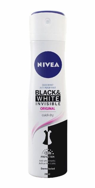 Desodorante Spray Black & White Invisible Original Nivea 200 Ml