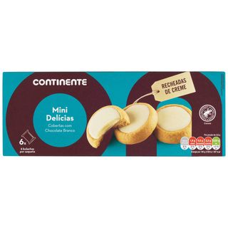 Bolacha Chocolate Recheio Chocolate Branco Continente (emb. 235 gr (6 un))