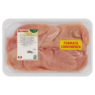 CONAD Percorso Qualità Petto di Pollo a Fette Form. Conv. 0,800 kg - 8003170081673