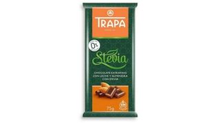Chocolat extra-fin au lait et amandes à la stévia, sans gluten et 0% 75G - TRAPA