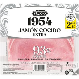 Jamón Cocido Elpozo 1954, Sobre 150 G