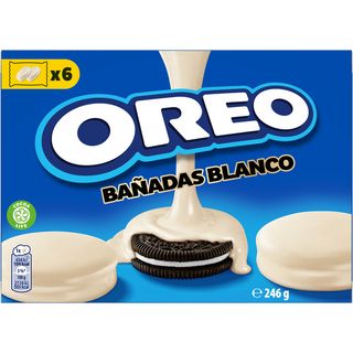 Oreo Bañadas Blanco Biscotti Con Cioccolato Bianco 246g