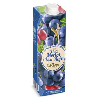 Zumo De Uva Merlot Y Uva Roja Dia Saborfera 1 L
