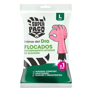 Guantes Flocados Talla L Dia Super Paco Bolsa 1 Par.