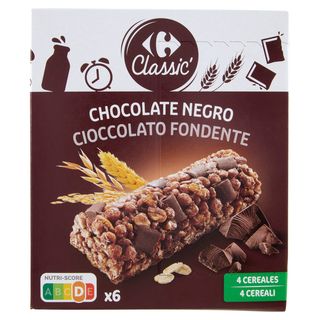 Carrefour Barrette ai cereali Cioccolato Fondente 6 x 21 g