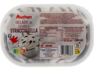 GELADO AUCHAN:STRACIATELLA 900ML
