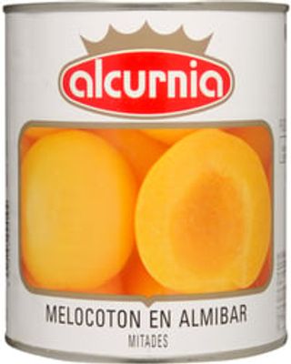 Pêssego Alcurnia em calda metades 480g