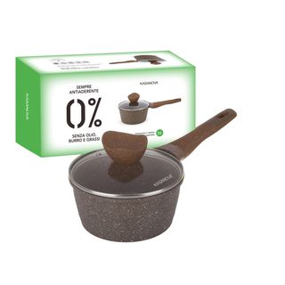 Casseruola 16 cm - antiaderente 0 grassi con coperchio