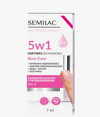 Semilac Odżywka do paznokci Nail Power Therapy 5w1, Rose Care