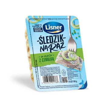 Lisner Śledzik Na Raz z cebulką, 110 g