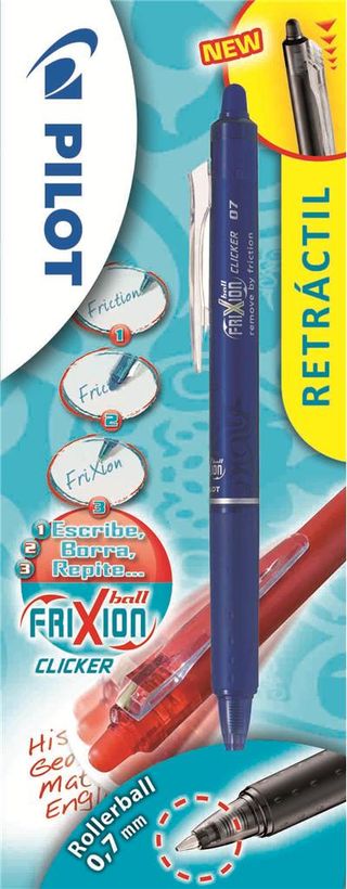 Bolígrafo Borrable Frixion Clicker Azul (8422911009187)