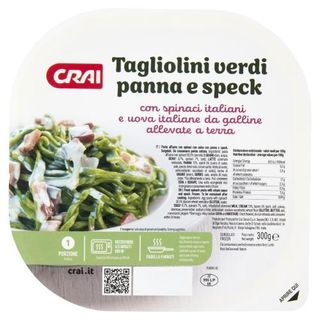 Crai Tagliolini verdi panna e speck Surgelati 300 g
