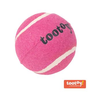 Tootoy! Chase Squeaker Ball Rosa pelota de tenis para perros