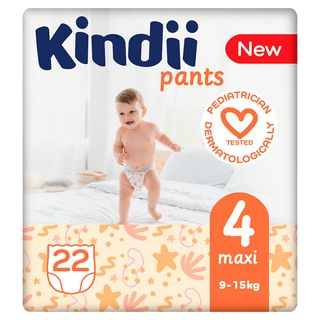 Kindii Maxi 4 Pieluchomajtki rozm. 4 (9-15 kg) 22 szt.