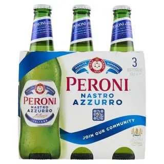 Peroni Nastro Azzurro Birra 3 X 33 Cl