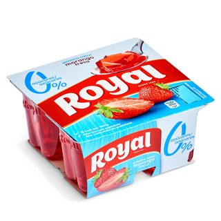 Gelatina Sabor Fresa Sin Azúcar Royal Pack 4 X 90 G