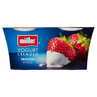 müller Yogurt Cremoso Fragola in Pezzi 2 x 125 g