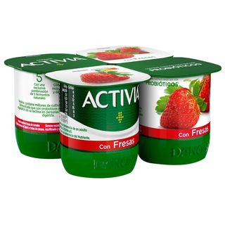 Bífidus con Trocitos de Fresas Danone 4 X 120 G.