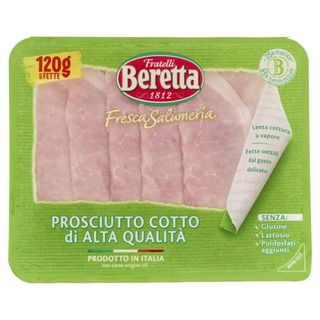 Fratelli Beretta Fresca Salumeria Prosciutto Cotto Di Alta Qualità 120 G - 101854