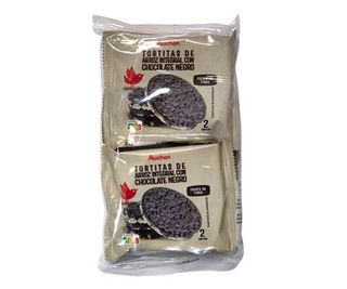 Tortitas de Arroz Integral con Chocolate Negro Auchan 4x26 G.