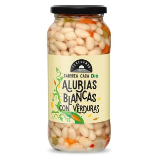 Alubias Blancas Con Verduras Vegecampo De Dia Frasco 400 G