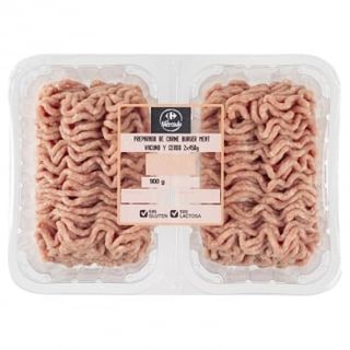 Preparado Carne Picada Mixta Vacuno Cerdo Carrefour 2X450G